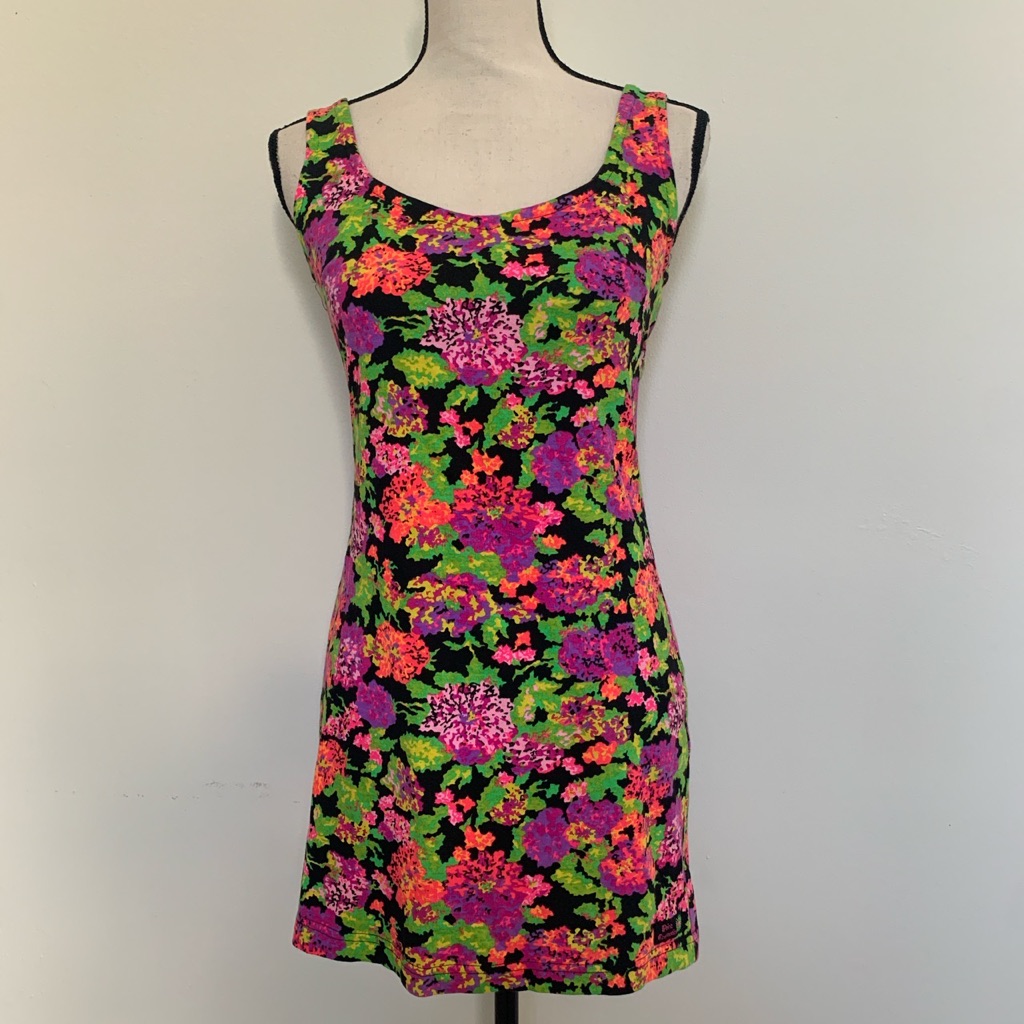 80’s Retro Neon Bathing Suit Cover Dress
